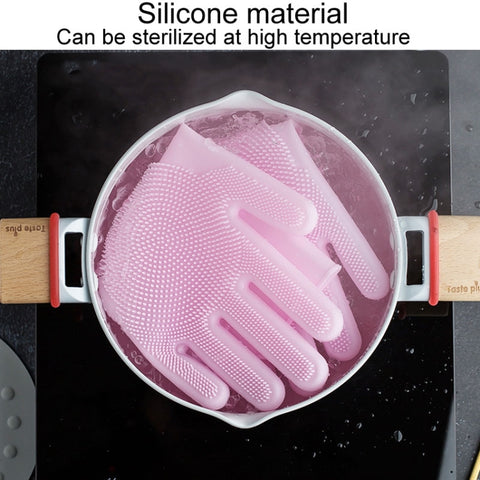 Kitchen Silicone Dishwash Gloves Male And Female Household Chores Cleaning Mitts, 160g