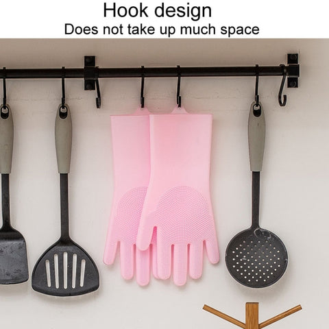 Kitchen Silicone Dishwash Gloves Male And Female Household Chores Cleaning Mitts, 160g