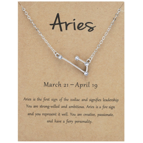 12 Zodiac Signs With Diamonds Necklace Card Rhinestones Collarbone Chain Pendant, Scorpio Golden, Sagittarius Golden, Capricorn Golden, Taurus Golden, Pisces Golden, Leo Golden, Libra Golden, Cancer Golden, Aquarius Golden, Virgo Golden, Aries Golden  ...