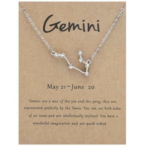 12 Zodiac Signs With Diamonds Necklace Card Rhinestones Collarbone Chain Pendant, Scorpio Golden, Sagittarius Golden, Capricorn Golden, Taurus Golden, Pisces Golden, Leo Golden, Libra Golden, Cancer Golden, Aquarius Golden, Virgo Golden, Aries Golden  ...