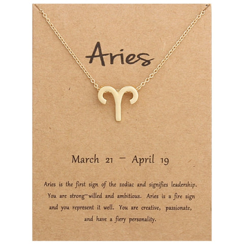 Zodiac Signs Necklace Electroplate Alloy Short Chain Jewelry, Aries Golden, Cancer Golden, Libra Golden, Virgo Golden, Leo Golden, Aquarius Golden, Pisces Golden, Taurus Golden, Capricorn Golden, Sagittarius Golden, Scorpio Golden, Gemini Golden       ...