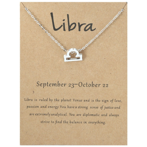 Zodiac Signs Necklace Electroplate Alloy Short Chain Jewelry, Aries Golden, Cancer Golden, Libra Golden, Virgo Golden, Leo Golden, Aquarius Golden, Pisces Golden, Taurus Golden, Capricorn Golden, Sagittarius Golden, Scorpio Golden, Gemini Golden       ...