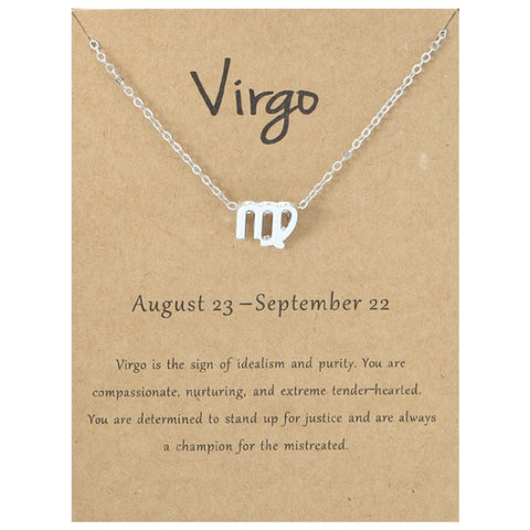 Zodiac Signs Necklace Electroplate Alloy Short Chain Jewelry, Aries Golden, Cancer Golden, Libra Golden, Virgo Golden, Leo Golden, Aquarius Golden, Pisces Golden, Taurus Golden, Capricorn Golden, Sagittarius Golden, Scorpio Golden, Gemini Golden       ...