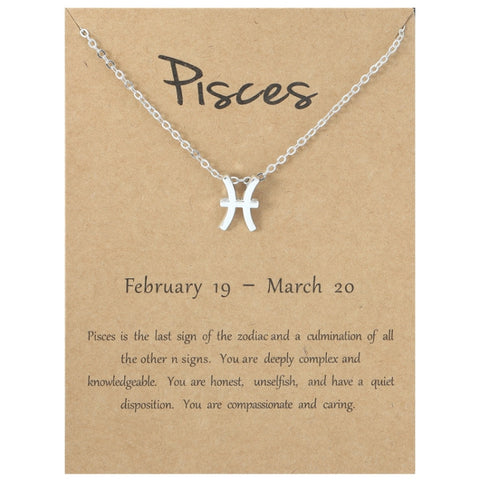Zodiac Signs Necklace Electroplate Alloy Short Chain Jewelry, Aries Golden, Cancer Golden, Libra Golden, Virgo Golden, Leo Golden, Aquarius Golden, Pisces Golden, Taurus Golden, Capricorn Golden, Sagittarius Golden, Scorpio Golden, Gemini Golden       ...