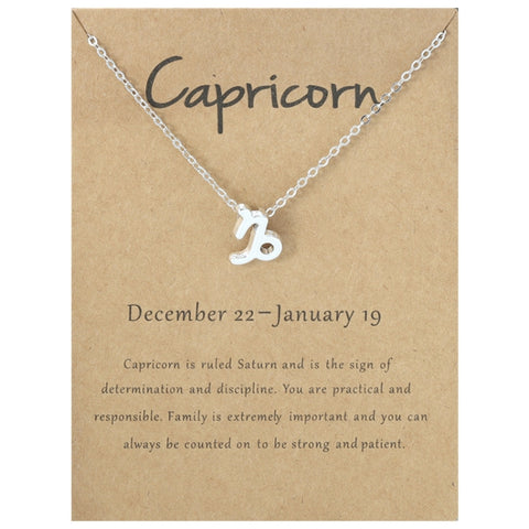 Zodiac Signs Necklace Electroplate Alloy Short Chain Jewelry, Aries Golden, Cancer Golden, Libra Golden, Virgo Golden, Leo Golden, Aquarius Golden, Pisces Golden, Taurus Golden, Capricorn Golden, Sagittarius Golden, Scorpio Golden, Gemini Golden       ...