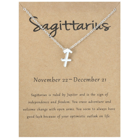 Zodiac Signs Necklace Electroplate Alloy Short Chain Jewelry, Aries Golden, Cancer Golden, Libra Golden, Virgo Golden, Leo Golden, Aquarius Golden, Pisces Golden, Taurus Golden, Capricorn Golden, Sagittarius Golden, Scorpio Golden, Gemini Golden       ...