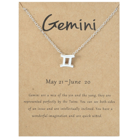 Zodiac Signs Necklace Electroplate Alloy Short Chain Jewelry, Aries Golden, Cancer Golden, Libra Golden, Virgo Golden, Leo Golden, Aquarius Golden, Pisces Golden, Taurus Golden, Capricorn Golden, Sagittarius Golden, Scorpio Golden, Gemini Golden       ...