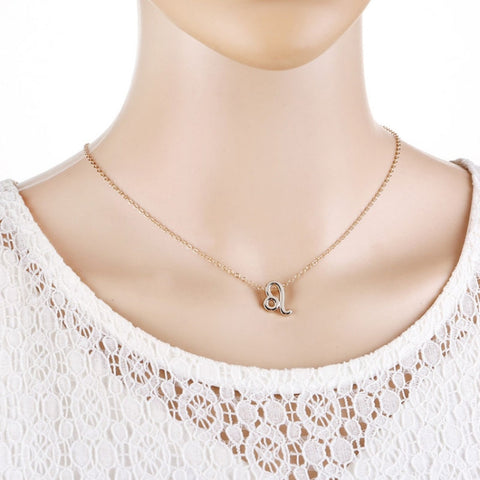 Zodiac Signs Necklace Electroplate Alloy Short Chain Jewelry, Aries Golden, Cancer Golden, Libra Golden, Virgo Golden, Leo Golden, Aquarius Golden, Pisces Golden, Taurus Golden, Capricorn Golden, Sagittarius Golden, Scorpio Golden, Gemini Golden       ...
