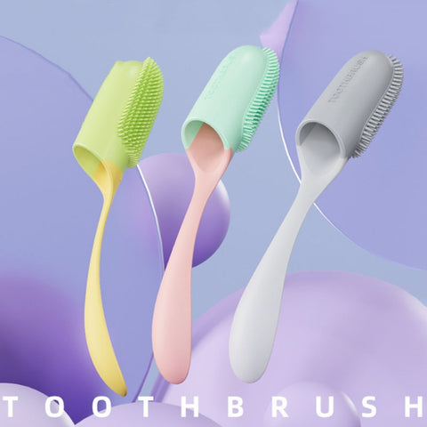 Pets Finger Toothbrush With Handle Dogs And Cats Oral Cleaning Tools