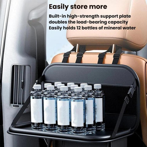 Car Rear Seat Back Storage Bag Large Capacity Foldable Chair Back Storage Pouch, Black