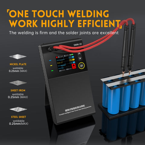 FNIRSI Small Handheld Portable Mobile Phone Lithium Battery Nickel Sheet Spot Welding Machine, SWM-10
