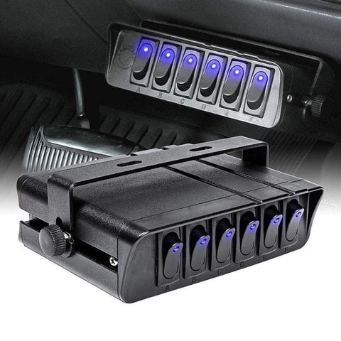 12V Ship Car 6-digit 3PIN Switch Panel Control System With Wiring