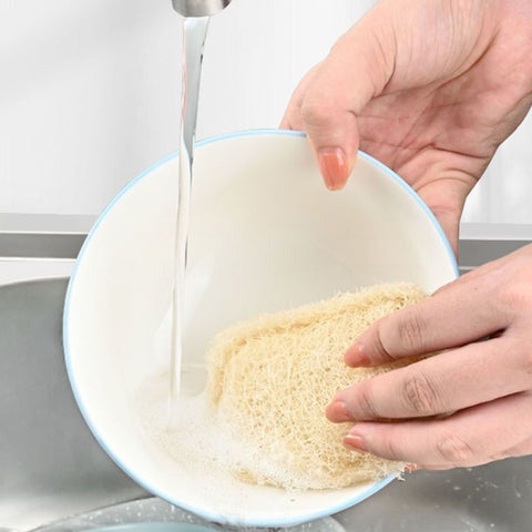 Natural Loofah Dishwashing Brush Dishwashing Tool Loofah Rag Brush, Soft Square, Soft Ellipse, Hard Square, Hard Ellipse