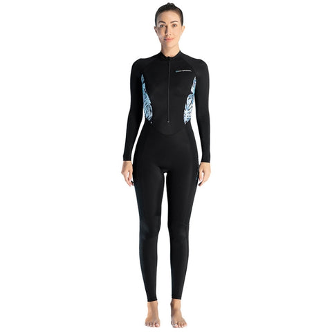 DIVE & SAIL Ladies Summer Thin Wetsuit Breathable Sunscreen Long Sleeve Quick Dry Swimsuit, S, M, L, XL, XXL