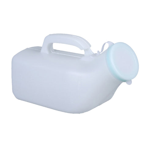 Household Mens Urinal 1200ml Plastic Potty With Lid And Smooth Mouth Urinal