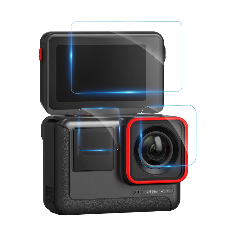For Insta360 ACE aMagisn Tempered Film Protective Stickers Sports Camera Accessories, 3 In 1, 6 In 1