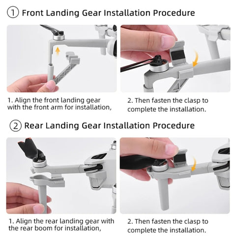 For DJI Mini 4 Pro Drone BRDRC Landing Gear Increased Height Leg