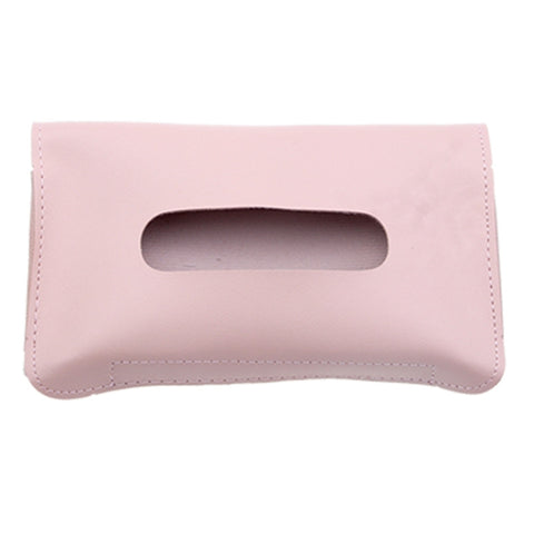 Car Armrest Box Sun Visor Hanging Leather Tissue Box, Black, Pink, Blue, Beige