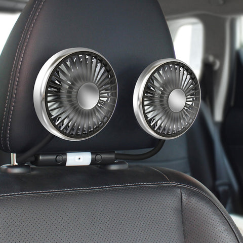 Car Double-head Hose Seat Fan with Light, F310