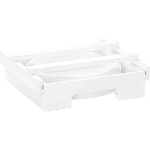 9-inch Paper Plate Dispenser Under Cabinet Bamboo Plates Holder Kitchen Storage Rack, 24 x 26.5 x 6.5