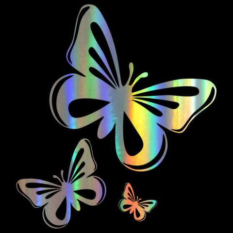 3pcs /Set Butterfly Hollow Car Scratch Decorative Fuel Tank Cap Sticker