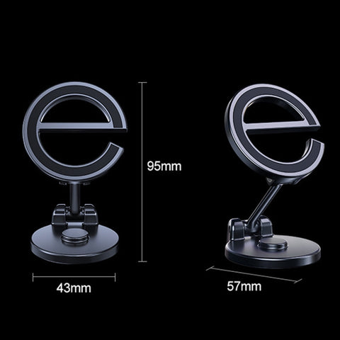 Letter E Magnetic Folding Car Phone Holder Rotatable Dashboard Stick-On Navigation Stand, D38