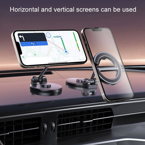 Letter E Magnetic Folding Car Phone Holder Rotatable Dashboard Stick-On Navigation Stand, D38