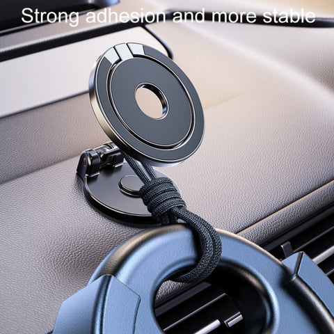 Magnetic Folding Car Phone Holder Rotatable Dashboard Stick-On Navigation Stand, D50