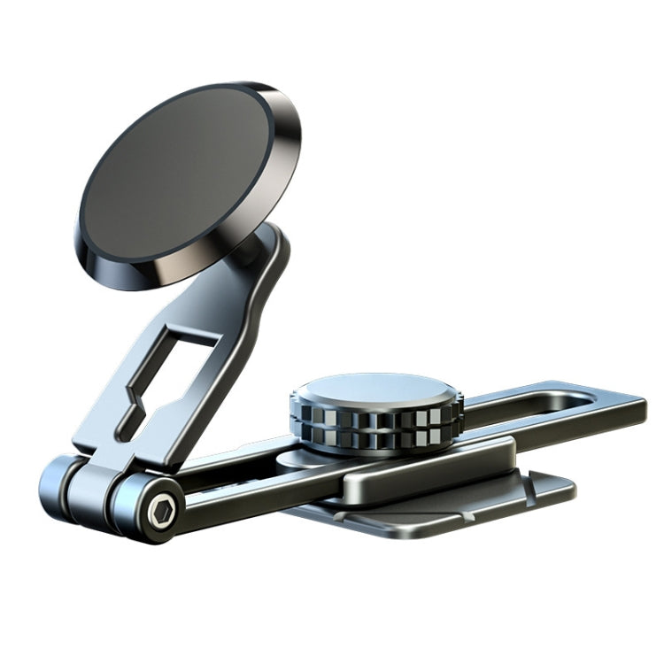 Foldable Suspension Car Phone Holder Magnetic Slide Type Metal Navigation Stand, D31