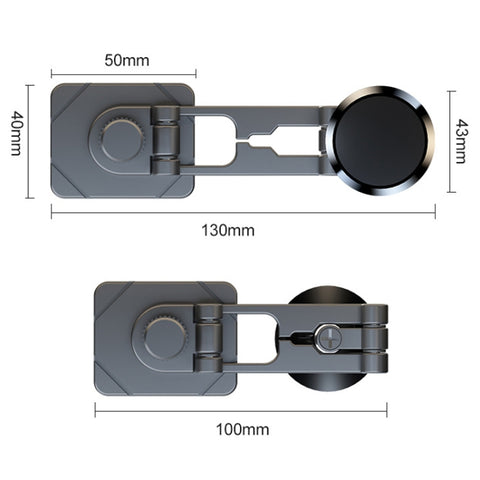 Foldable Suspension Car Phone Holder Magnetic Adhesive Type Metal Navigation Stand, D30