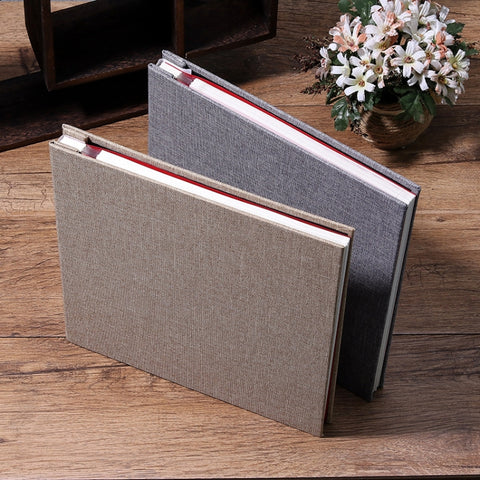 Simple Linen Self-adhesive Film Album Retro Family Large Capacity Handmade Creative Gifts