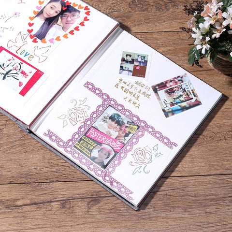 Simple Linen Self-adhesive Film Album Retro Family Large Capacity Handmade Creative Gifts