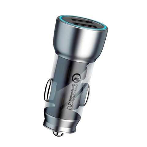 QIAKEY Vehicle Dual Port Fast Charging Charger One To Two Cigarette Lighter, TK518 Coffee, TK518 Blue, TK515 Coffee, TK515 Blue, TK519 Coffee