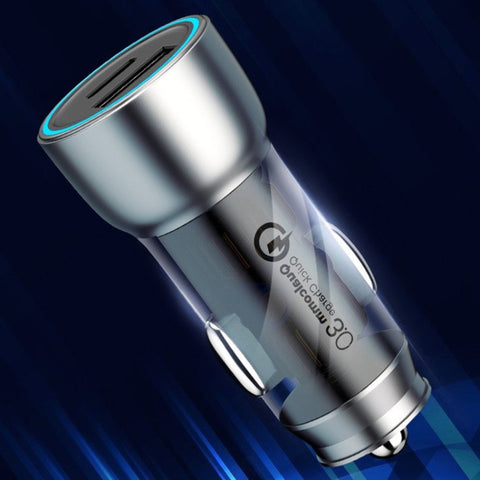 QIAKEY Vehicle Dual Port Fast Charging Charger One To Two Cigarette Lighter, TK518 Coffee, TK518 Blue, TK515 Coffee, TK515 Blue, TK519 Coffee