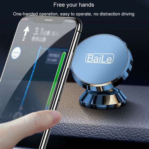 BaiLe Magnetic Car Phone Holder Universal Car Dashboard Fixed Navigation Bracket, Sticker Silver, Sticker Black, Buckle Silver, Buckle Black