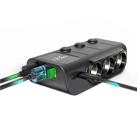 120W Digital Display Cigarette Lighter Car Fast Charging Charger