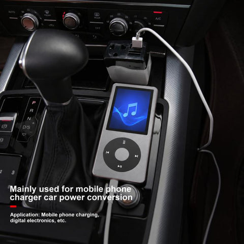 12V/24V To 220V Auto Car Power Converter Adapter With USB Charging Port