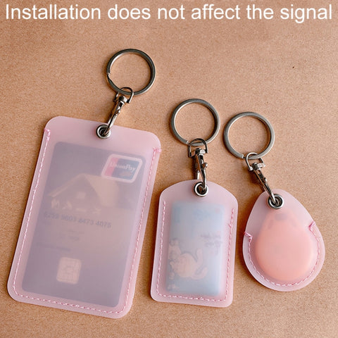 Access Control Elevator Card Holder Proximity Card Protector Keychain With Pull Ring, Water Drop Black, Water Drop Pink, Water Drop White, Small Square Black, Small Square Pink, Small Square White, Large Black, Large Pink, Large White