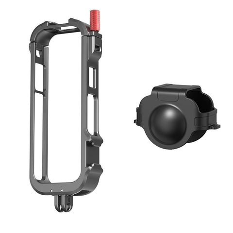 For Insta360 X4 Metal Frame Action Camera Rabbit Cage Expansion Bracket, Metal Frame