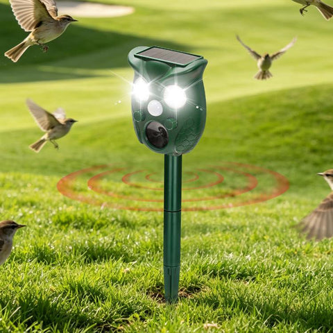 Five-Level Frequency-Adjustable Outdoor Ultrasonic Solar-Powered Animal Repellent, 709