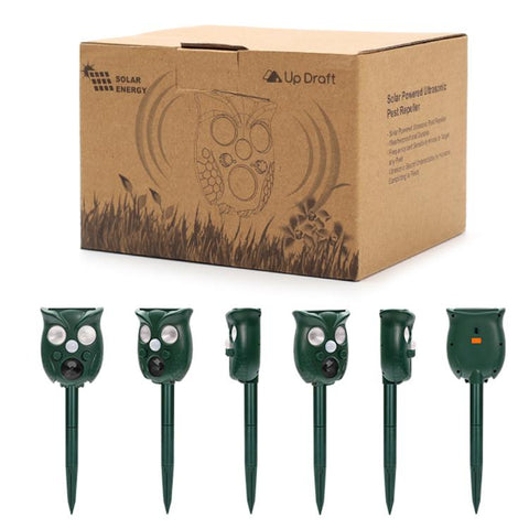 Five-Level Frequency-Adjustable Outdoor Ultrasonic Solar-Powered Animal Repellent, 709