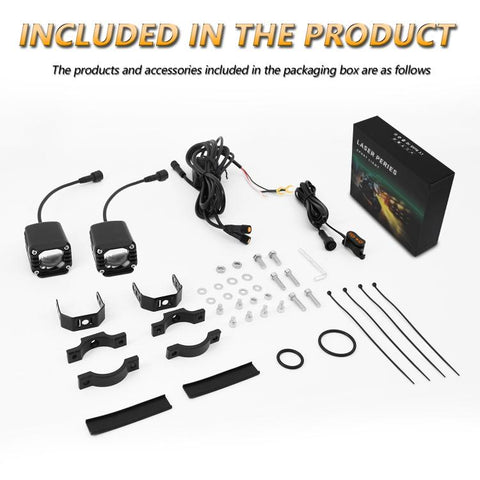 40W Motorcycle Wired Switch Integrated Waterproof Spotlight