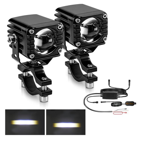 40W Motorcycle Wired Switch Integrated Waterproof Spotlight