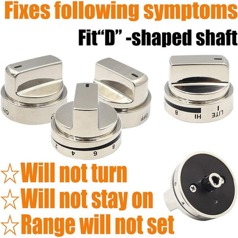 Oven Stove Knob Assembly For AEZ73453509/AEZ72909008, 1pcs 6.3mm D Shape
