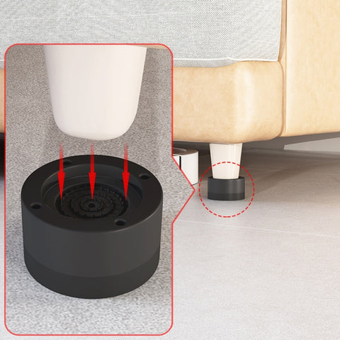Washing Machine Base Non-Slip Heightening Fixed Shock-Absorbing Foot Pads, Black 3.5cm, Black 6cm, Black 8.5cm