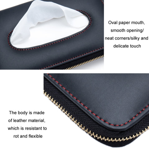 Car Sun Visor Skylight Hanging Tissue Box, H055 Black, H053 Beige, H052 Gray, H051 Brown