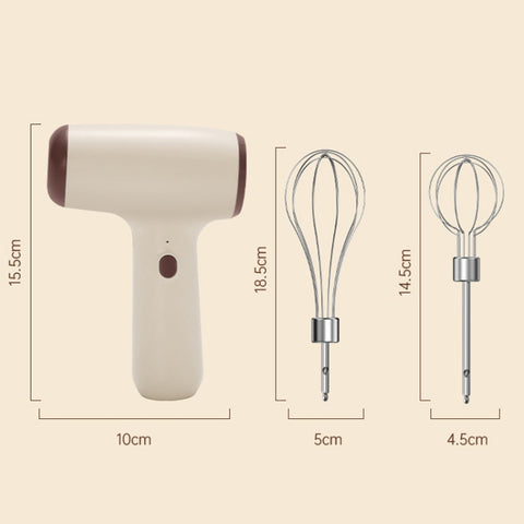 Wireless Mini Handheld Multi-Function Electric Stirring Mixer, Single Stick Khaki, Single Stick Beige, Double Stick Khaki, Double Stick Beige
