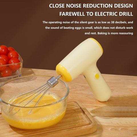Wireless Mini Handheld Multi-Function Electric Stirring Mixer, Single Stick Khaki, Single Stick Beige, Double Stick Khaki, Double Stick Beige