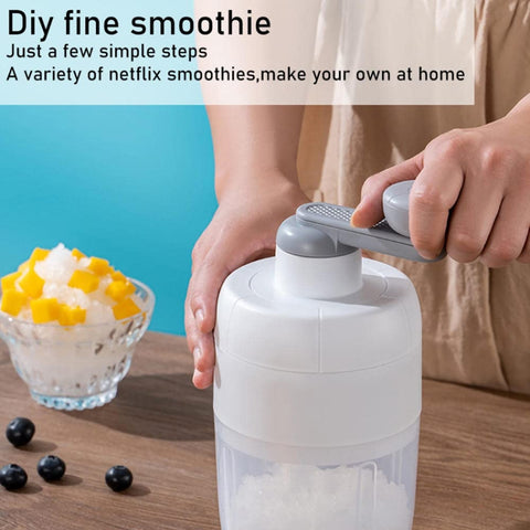 Small Manual Shaved Ice Machine DIY Home Smoothie Maker