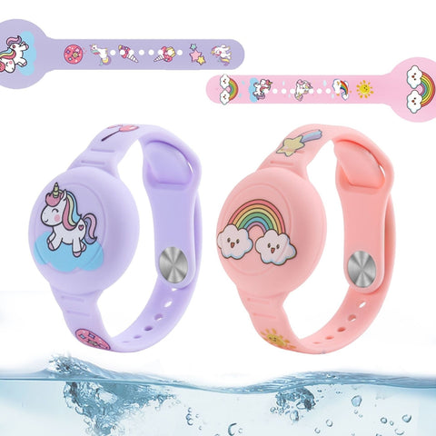 For AirTag 2nd Gen / AirTag 1st Gen Cartoon Watch Strap Locator Silicone Protective Cover Anti-Lost Device Case